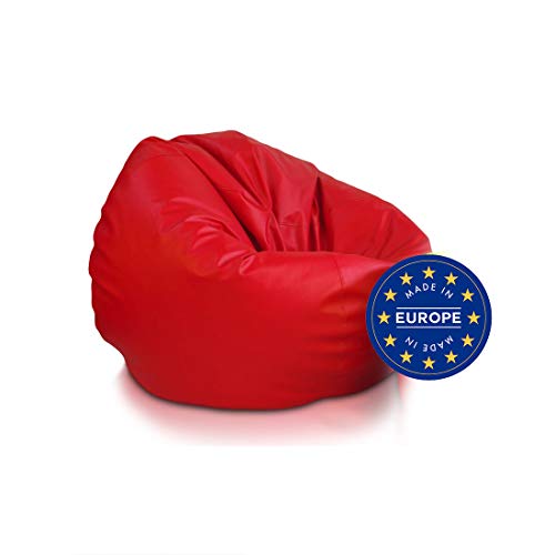 Ecopuf Sakwa M Sitzsack aus Kunstleder, gepolstert, mit doppeltem Reißverschluss, auslaufsicher, 90 x 50 cm Ecopuf Sakwa M Sitzsack aus Kunstleder, gepolstert, mit doppeltem Reißverschluss, auslaufsicher, 90 x 50 cm von Ecopuf