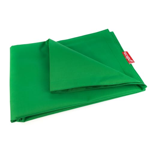 Ecopuf - Sitzsack Bezug ohne Füllung - Hülle Wetterfest - 135 x 170 cm - Polyester Sitzsackbezug zum Befüllen - für Outdoor Sitzpouf - für Garten, Balkon, Terrasse - Größe M - Grün von Ecopuf