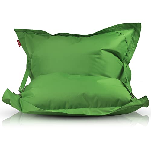 Ecopuf Sitzsack Classic M komplett mit Gurten, Sitzsack aus Polyester, wasserdicht für Innen und Außen, 170 x 135 cm, gefüllt mit Polystyrol von Ecopuf