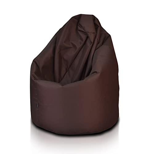 Ecopuf | Sitzsack Dunkelbraun Größe XL - Innen und Außen Pouf - Fleckenbeständig - Polystyrol Gepolsterter Bean Bag - Sitzsack Erwachsene mit Doppelter Reisverschluss von Ecopuf