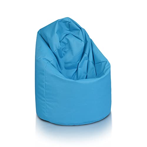 Ecopuf | Sitzsack Himmelblau Größe L - Innen und Außen Pouf - Fleckenbeständig - Polystyrol Gepolsterter Bean Bag - Sitzsack Erwachsene mit Doppelter Reisverschluss von Ecopuf