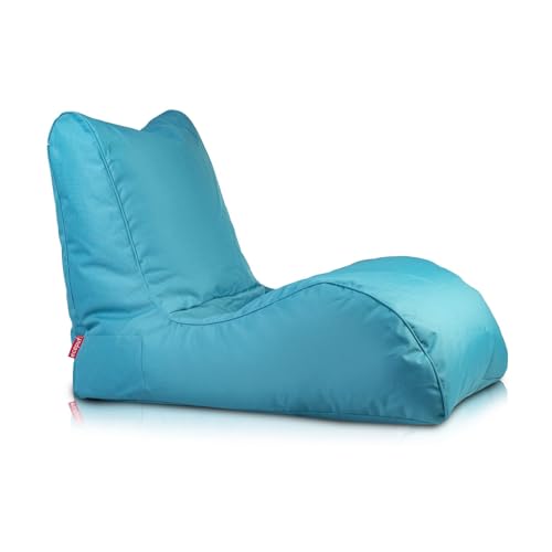 Ecopuf - Sitzsack Naomi, Pouf Sessel aus Polyester - Bequeme Sitzfläche im Meridianstil - Stoffsack mit Styroporkugeln - Entspannungssessel für Wohnzimmer - Farbe Dunkelblau NC7 von Ecopuf