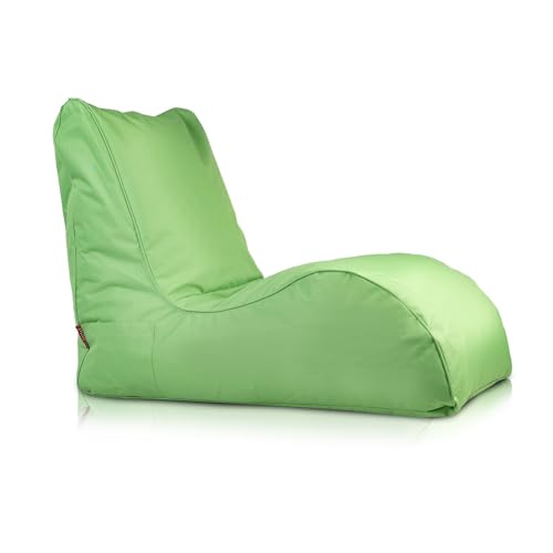 Ecopuf - Sitzsack Naomi, Pouf Sessel aus Polyester - Bequeme Sitzfläche im Meridianstil - Stoffsack mit Styroporkugeln - Entspannungssessel für Wohnzimmer - Farbe Grün NC2 von Ecopuf