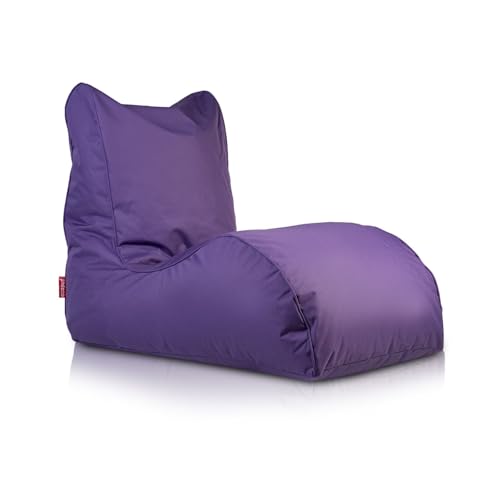 Ecopuf - Sitzsack Naomi, Pouf Sessel aus Polyester - Bequeme Sitzfläche im Meridianstil - Stoffsack mit Styroporkugeln - Entspannungssessel für Wohnzimmer - Farbe Violett NC5 von Ecopuf