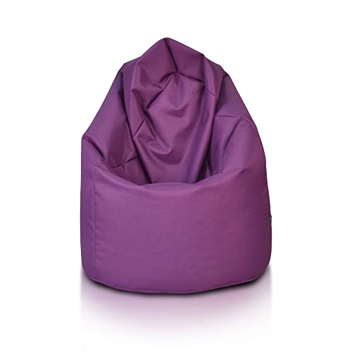 Ecopuf | Sitzsack Violett Größe XL - Innen und Außen Pouf - Fleckenbeständig - Polystyrol Gepolsterter Bean Bag - Sitzsack Erwachsene mit Doppelter Reisverschluss von Ecopuf