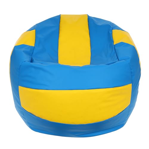 Ecopuf Sitzsack Fussball Volleyball-Sack-Stuhl aus weichem Kunstleder - XXL-Pouf mit Füllung aus Polystyrol-Mikrokügelchen … von Ecopuf