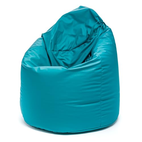 Ecopuf Sitzsack aus Kunstleder mit Füllmaterial EPS Perlen, etterfest Sofa XL Kindersessel Erwachsene Sessel Hocker Pouf Kinderzimmer Gaming Sitzhocker 70x110 cm von Ecopuf