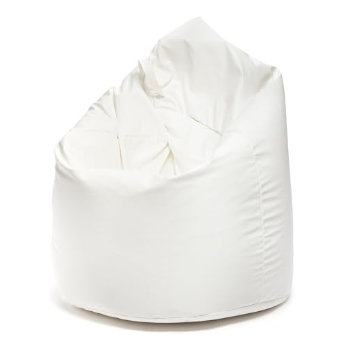 Ecopuf Sitzsack aus Kunstleder mit Füllmaterial EPS Perlen, etterfest Sofa XL Kindersessel Erwachsene Sessel Hocker Pouf Kinderzimmer Gaming Sitzhocker 70x110 cm von Ecopuf