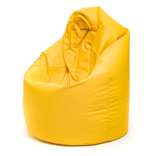 Ecopuf Sitzsack aus Kunstleder mit Füllmaterial EPS Perlen, etterfest Sofa XL Kindersessel Erwachsene Sessel Hocker Pouf Kinderzimmer Gaming Sitzhocker 70x110 cm von Ecopuf