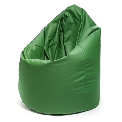 Ecopuf Sitzsack aus Kunstleder mit Füllmaterial EPS Perlen, etterfest Sofa XXL Kindersessel Erwachsene Sessel Hocker Pouf Kinderzimmer Gaming Sitzhocker 85x135 cm von Ecopuf