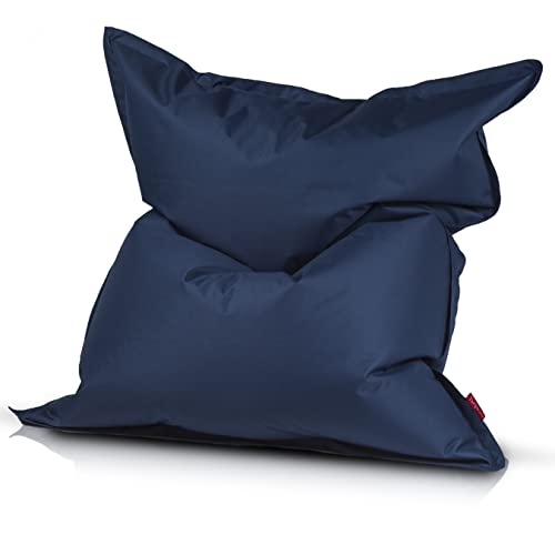 Ecopuf Sitzsack aus reißfestem Polyester, wasserdicht, Größe S, Sitzsack für den Außenbereich, Füllung aus Polystyrolperlen, 140 x 100 cm von Ecopuf