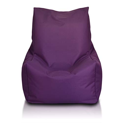 Ecopuf Solid Hochwertiger Sitzsack Sitzkissen aus Polyester 82 x 60 cm - Kissen Lounge Sessel für Erwachsene und Kinder - Gemütlicher und hochwertiger Hängesessel Farbe Violett NC5 von Ecopuf