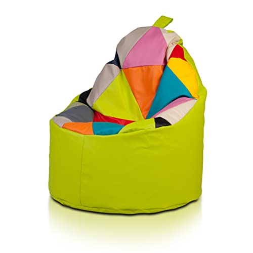 Ecopuf Yoko – Sitzsack Patchwork Design | Sitzsack aus Kunstleder für den Innen- und Außenbereich | Sitzsack Sessel mit Griff | Relax Sessel 70 x 75 cm Ecopuf Yoko – Sitzsack Patchwork Design | Sitzsack aus Kunstleder für den Innen- und Außenbereich | Sitzsack Sessel mit Griff | Relax Sessel 70 x 75 cm von Ecopuf