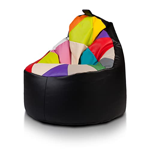 Ecopuf Yoko – Sitzsack Patchwork Design | Sitzsack aus Kunstleder für den Innen- und Außenbereich | Sitzsack Sessel mit Griff | Relax Sessel 70 x 75 cm Ecopuf Yoko – Sitzsack Patchwork Design | Sitzsack aus Kunstleder für den Innen- und Außenbereich | Sitzsack Sessel mit Griff | Relax Sessel 70 x 75 cm von Ecopuf