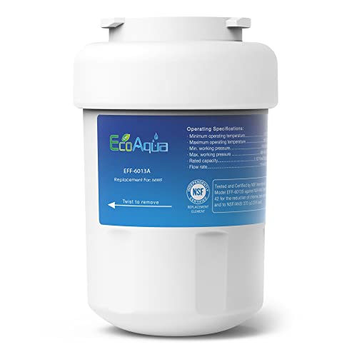 EcoAqua EFF-6013A Kühlschrankwasserfilter Kompatibel mit GE SmartWater MWF, MWFA, MWFA, MWFAP, MWFDS, MWF-INT, MWFP; Hotpoint HWF, HWFA; 101057A, 1013000110, 101300A, GWF, GWF01, GWF06, GWFA, GWFDS (1) von EcoAqua