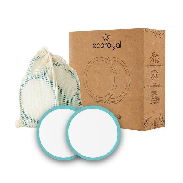 Ecoroyal® 10 Abschminkpads waschbar | 2-Lagen |INKL. Wäschenetz von Ecoroyal