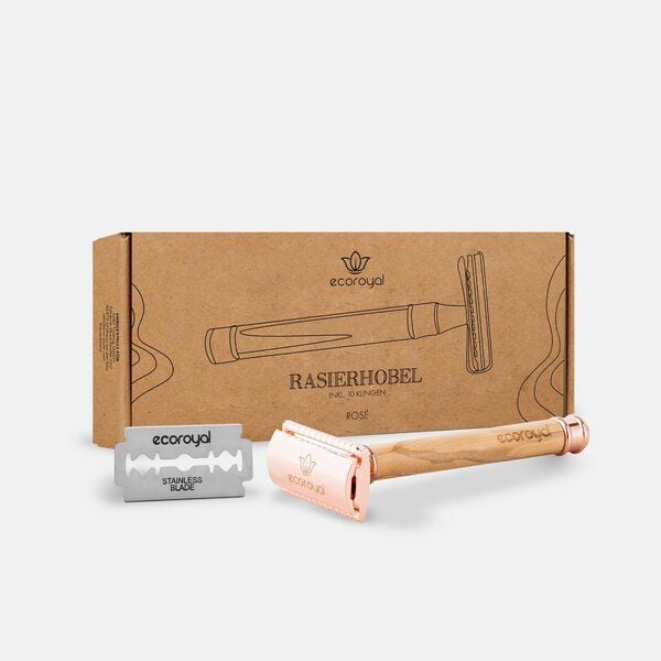 Ecoroyal Rasierhobel Damen Olivenholz Rose + 10 Rasierklingen Ecoroyal Rasierhobel Damen Olivenholz Rose + 10 Rasierklingen von Ecoroyal
