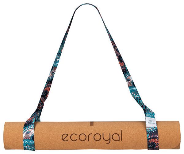 Ecoroyal Yogamatte Kork Believe I Korkmatte mit Yogagurt / Tragegurt - 183 x 61 x 0,4 cm von Ecoroyal