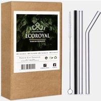 Glasstrohhalm | Strohhalm Wiederverwendbar Trinkhalme 9 Stück 2 Plastikfreie Reinigungsbürsten+ Eco Beutel Spülmaschinenfest Glasstrohhalm | Strohhalm Wiederverwendbar Trinkhalme 9 Stück 2 Plastikfreie Reinigungsbürsten+ Eco Beutel Spülmaschinenfest von Ecoroyal