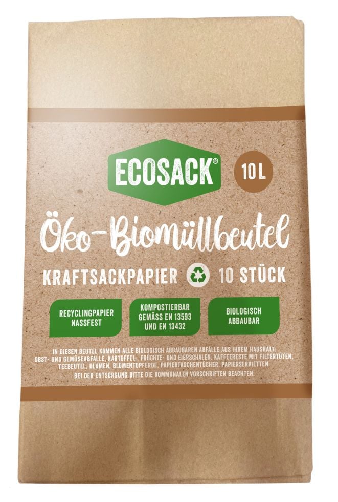 Biomüllbeutel 10 L, 10 Stück von Ecosack