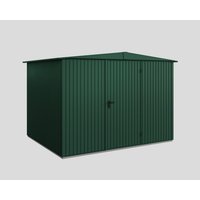 Ecostar Gerätehaus »Trend-S«, Metall, BxHxT: 302,8 x 219,4 x 238 cm (Außenmaße inkl. Dachüberstand) - gruen von Ecostar
