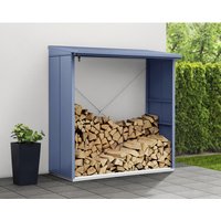 Ecostar Kaminholzregal »Elegant-V«, BxHxT: 181,4 x 198 x 102,5 cm, Metall - blau von Ecostar