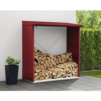 Ecostar Kaminholzregal »Elegant-V«, BxHxT: 181,4 x 198 x 102,5 cm, Metall - rot von Ecostar