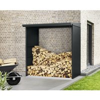 Ecostar Kaminholzregal »Trend-V«, BxHxT: 181,4 x 198 x 102,5 cm, Metall - grau von Ecostar