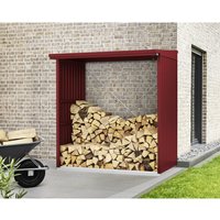 Ecostar Kaminholzregal »Trend-V«, BxHxT: 181,4 x 198 x 102,5 cm, Metall - rot von Ecostar