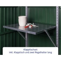 Ecostar Klapptisch, BxL: 70 x 59,1 cm, Metall, für Gerätehaus - silberfarben von Ecostar