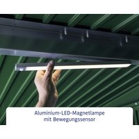 Ecostar Magnetlampe, BxL: 3,4 x 43 cm, Aluminium, für Gerätehaus - silberfarben von Ecostar
