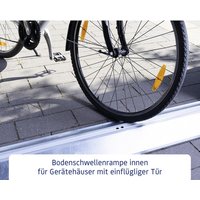 Ecostar Rampe, Länge: 109 cm, Metall, für Gerätehaus - silberfarben von Ecostar