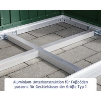 Ecostar Unterkonstruktion, BxL: 224,3 x 94,1 cm, Aluminium, für Gerätehaus - silberfarben von Ecostar