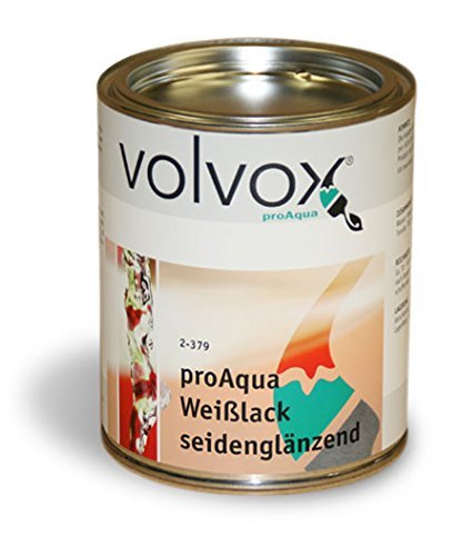 Volvox proAqua Weißlack seidenglänzend, 0,75 Liter von Ecotec Naturfarben
