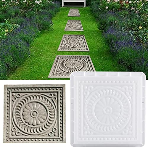 Betonform, Quadratische Pflasterform Gießform Plastikformen Für DIY Beton, Pflastersteine, Terrassenplatten, Trittplatten, Bodenplatten Und Gehwegplatten In Bruchsteinoptik/Naturstein Für Garten 32x32 von Ecoticfate