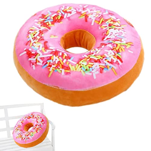 Ecoticfate Donut-Plüsch-Kissen | Essen Plüschkissen lustig | Donut-Kissen, dekoratives, bequemes, weiches Plüsch-Kissen in lustiger Lebensmittelform, Sitzkissen für Zuhause, Sofa von Ecoticfate