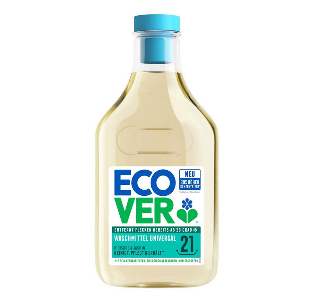 Ecover Universal - Flüssigwaschmittel Hibiskus & Jasmin 21WL 750ml Vollwaschmittel Ecover Universal - Flüssigwaschmittel Hibiskus & Jasmin 21WL 750ml Vollwaschmittel von Ecover