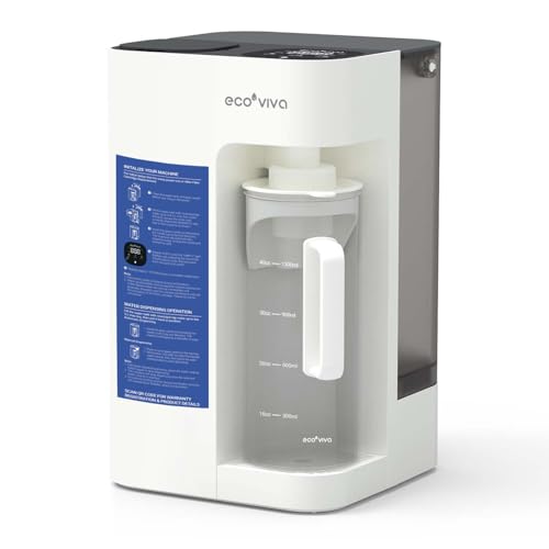 Ecoviva MATE3 Reiniger Umkehrosmose Wasserfiltrationssystem, Handbuch auf Italienisch, blaues Etikett von Ecoviva