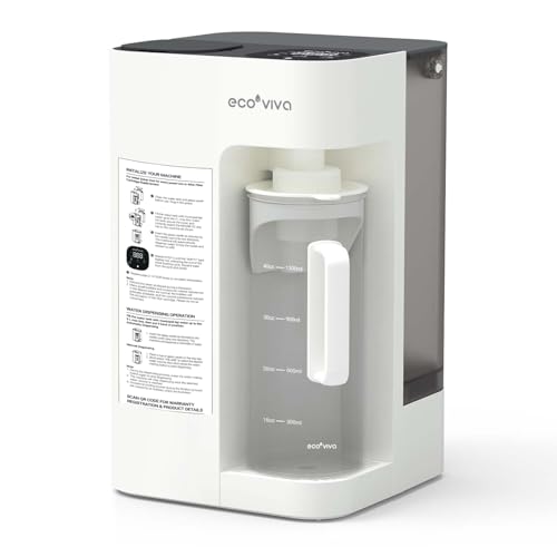 Ecoviva MATE3 Reiniger Umkehrosmose Wasserfiltrationssystem, Handbuch auf Italienisch, weißes Etikett von Ecoviva