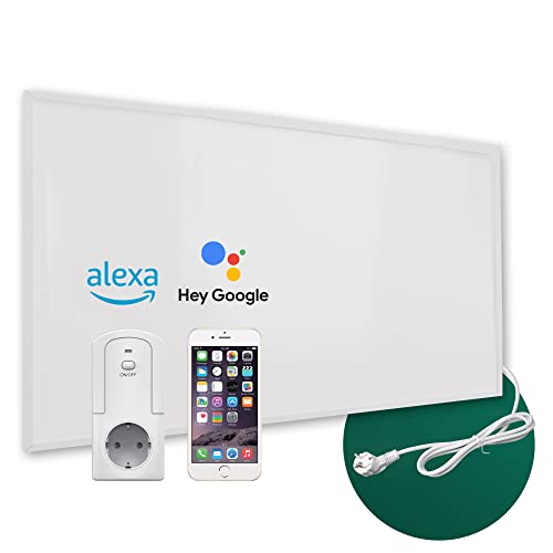 Ecowelle Infrarotheizung Classic Weiß 900 Watt + 10 Jahre Garantie + Made in Germany + Doppelter Überhitzungsschutz Inkl. Thermostat Ecowelle Infrarotheizung Classic Weiß 900 Watt + 10 Jahre Garantie + Made in Germany + Doppelter Überhitzungsschutz Inkl. Thermostat von Ecowelle