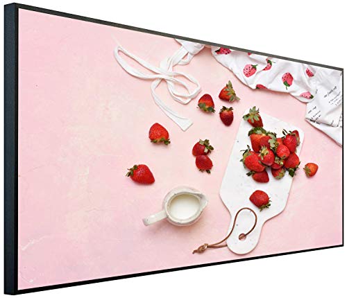 Ecowelle Infrarotheizung mit Bild | 1200 Watt | 60x120 cm | Infrarot Heizung| | Made in Germany| c 119 Erdbeere von Ecowelle