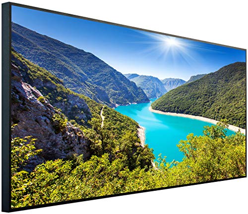 Ecowelle Infrarotheizung mit Bild | 1200 Watt | 60x120 cm | Infrarot Heizung| | Made in Germany| d 43 Wasser und Berge von Ecowelle