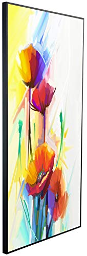 Ecowelle Infrarotheizung mit Bild | 1200 Watt | 60x120 cm | Infrarot Heizung| | Made in Germany| f 59 Ölgemälde-Blume von Ecowelle
