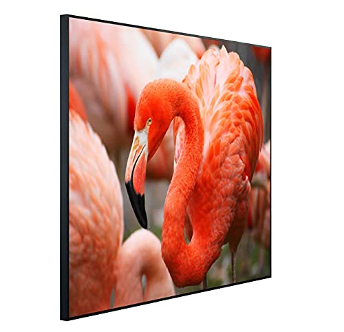 Ecowelle Infrarotheizung mit Bild | 600 Watt | 60x120x2 cm | Infrarot Heizung| | Made in Germany| b 63 Flamingo von Ecowelle