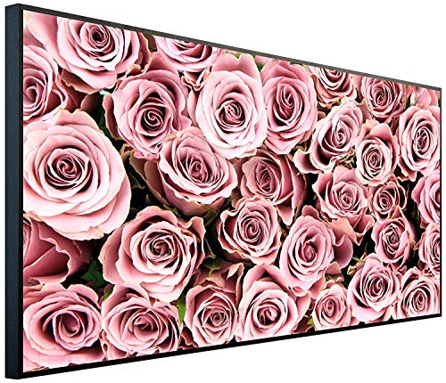 Ecowelle Infrarotheizung mit Bild | 750 Watt | 60x120 cm | Infrarot Heizung| | Made in Germany| a 22 rosa Rosen von Ecowelle