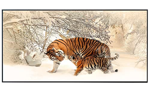 Ecowelle Infrarotheizung mit Bild | 750 Watt | 60x120 cm | Infrarot Heizung| | Made in Germany| b 103 Tiger von Ecowelle