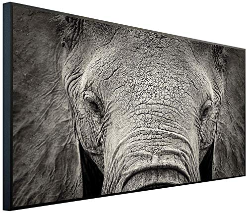 Ecowelle Infrarotheizung mit Bild | 750 Watt | 60x120 cm | Infrarot Heizung| | Made in Germany| b 65 Elefant von Ecowelle