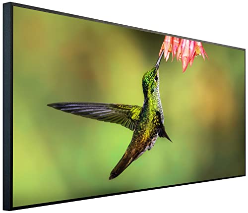 Ecowelle Infrarotheizung mit Bild | 750 Watt | 60x120 cm | Infrarot Heizung| | Made in Germany| b 90 Vogel mit Blume von Ecowelle