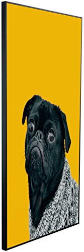 Ecowelle Infrarotheizung mit Bild | 750 Watt | 60x120 cm | Infrarot Heizung| | Made in Germany| b 96 schwarz Hund von Ecowelle