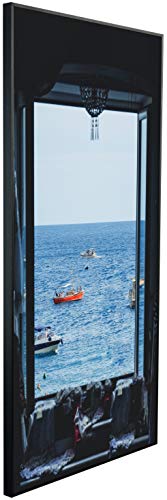 Ecowelle Infrarotheizung mit Bild | 750 Watt | 60x120 cm | Infrarot Heizung| | Made in Germany| d 125 Landschaft durch Fenster von Ecowelle
